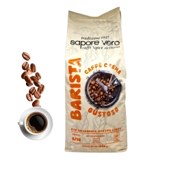 Kawa ziarnista Sapore Vero Barista Caffe Crema Gustoso 1 kg - sycylijska tradycja, gęsta crema Kawa ziarnista Sapore Vero Barista Caffe Crema Gustoso 1 kg - sycylijska tradycja, gęsta crema